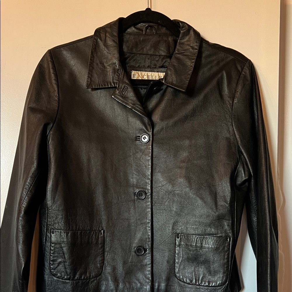 Women's Classic Black Leather Jacket